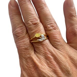 Gold and Silver Flower Ring